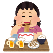 食べ過ぎ女性